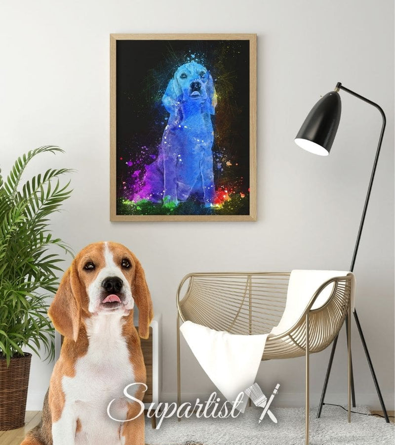 Artistic Personalised Gift for Dogs Lovers as a Custom Poster