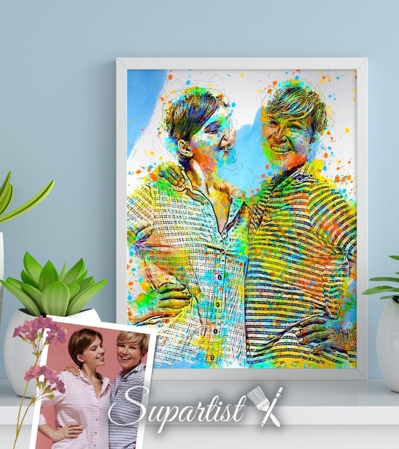 Personalised Gift for Mom as an Artistic Custom Poster