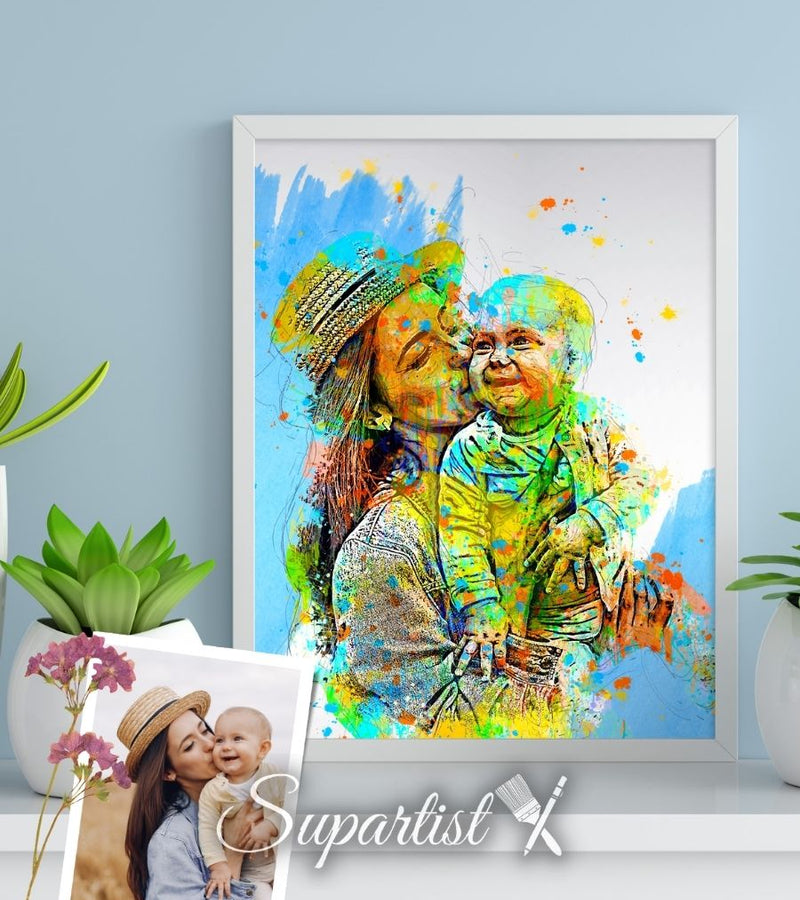 Personalised Gift for Mom as an Artistic Custom Poster