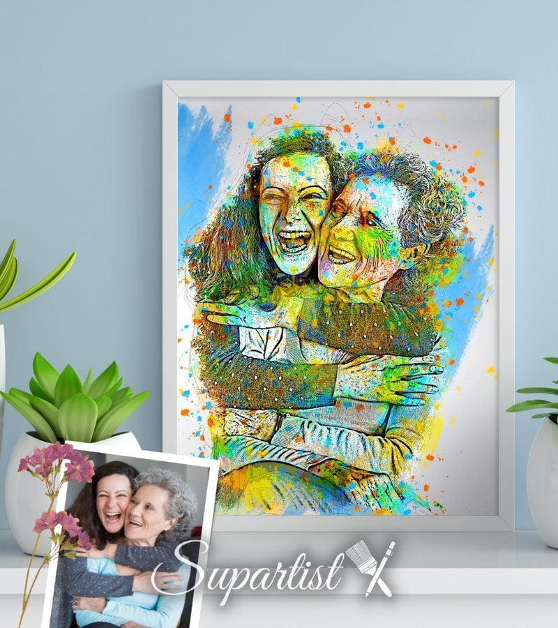 Personalised Gift for Mom as an Artistic Custom Poster