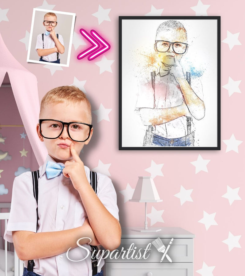 Personalised Gift for Kids as an Artistic Custom Poster