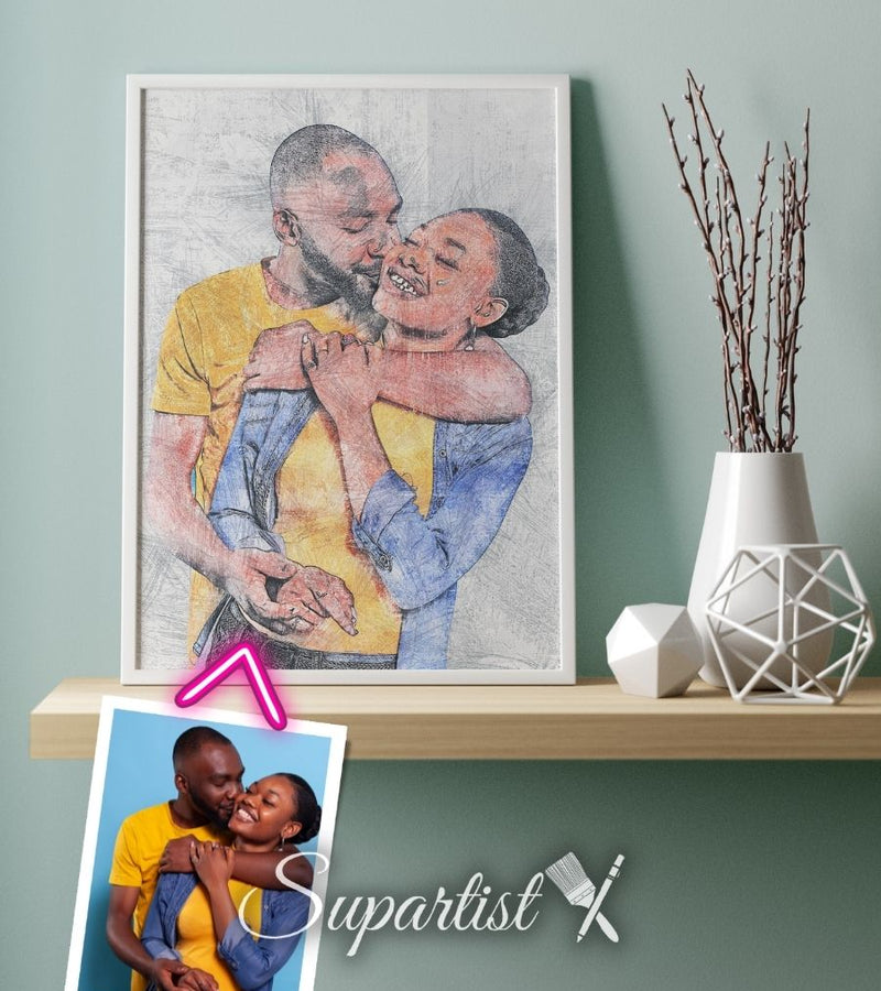 Personalised Gift for Girlfriend as an Artistic Custom Poster