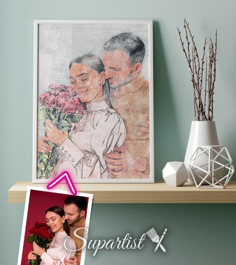 Personalised Gift for Girlfriend as an Artistic Custom Poster