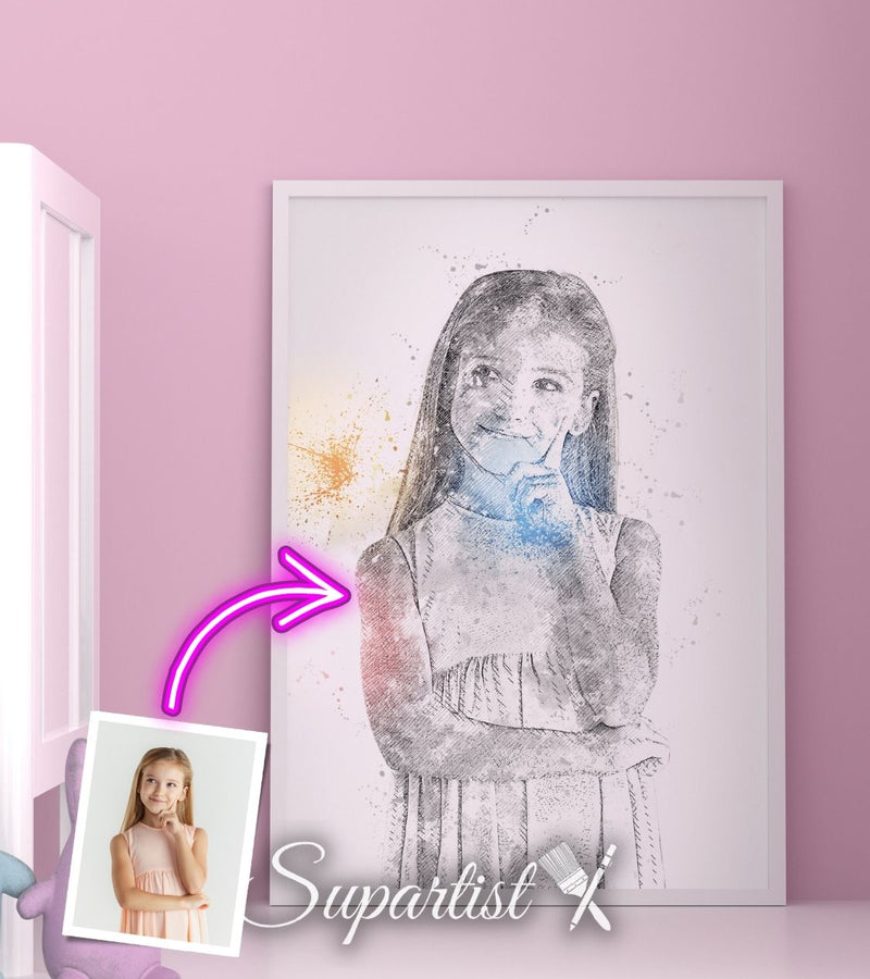 Personalised Gift for Kids as an Artistic Custom Poster