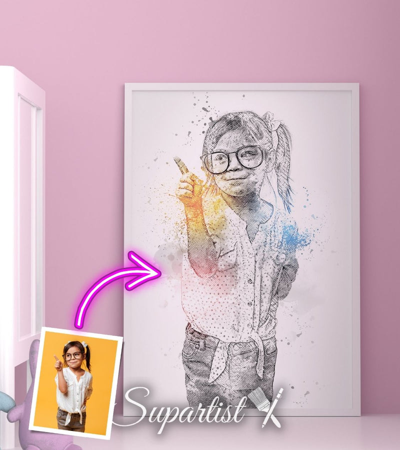 Personalised Gift for Kids as an Artistic Custom Poster