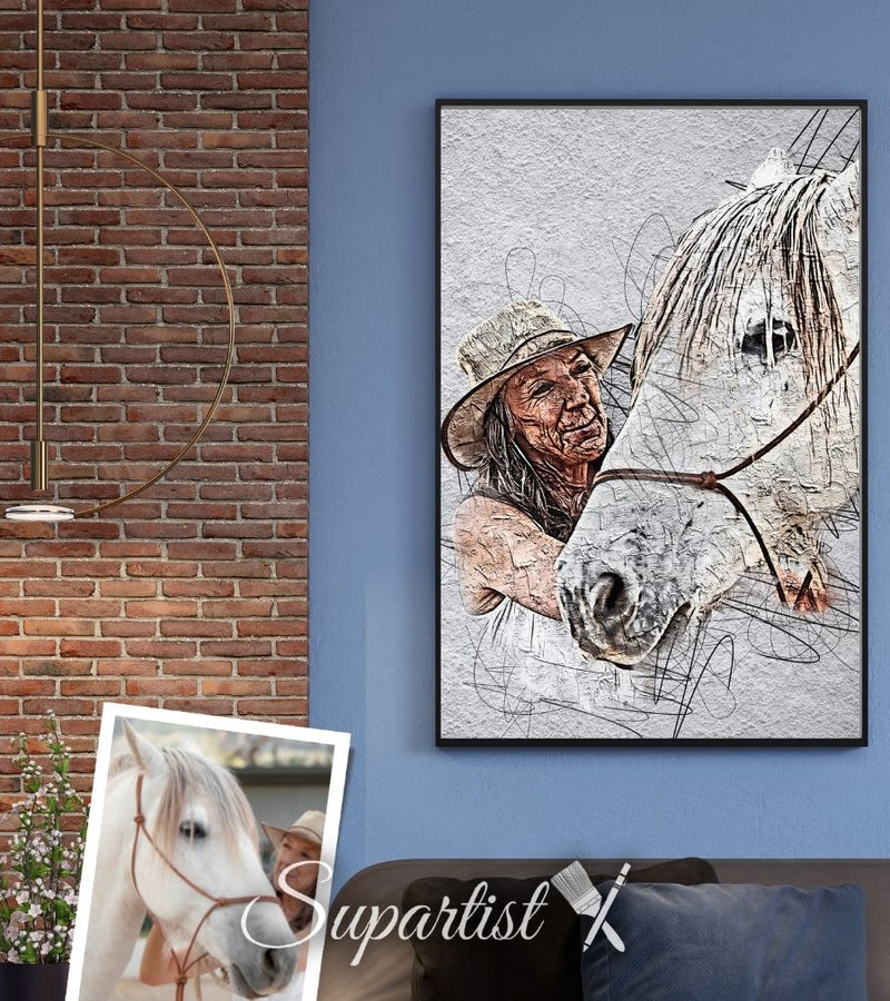 Customized Gift for Horse Lovers in form of a Custom Poster