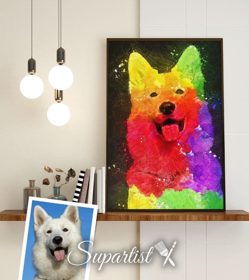 Artistic Personalised Gift for Dogs Lovers as a Custom Poster