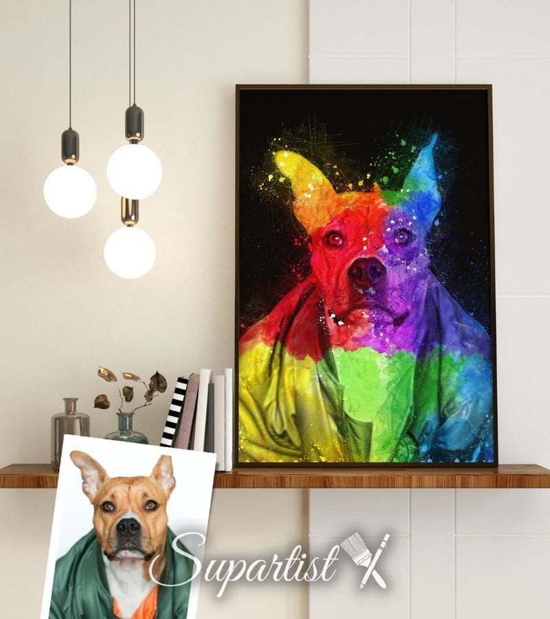 Artistic Personalised Gift for Dogs Lovers as a Custom Poster