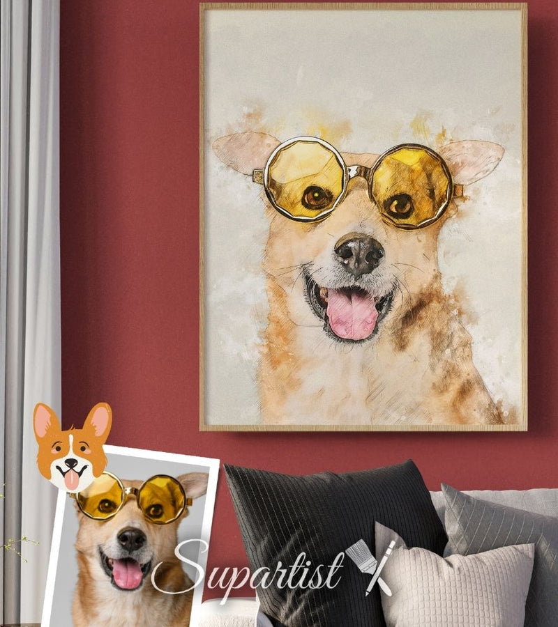 Customized Gift for Dogs as an Artistic Custom Poster