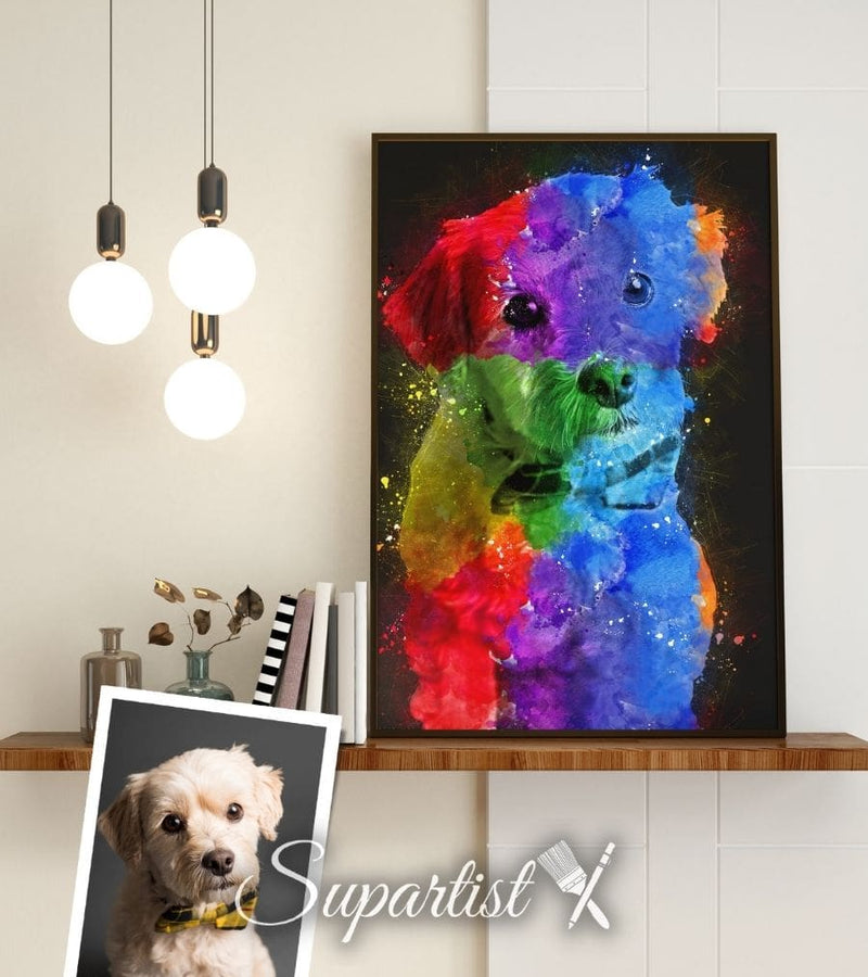 Artistic Personalised Gift for Dogs Lovers as a Custom Poster