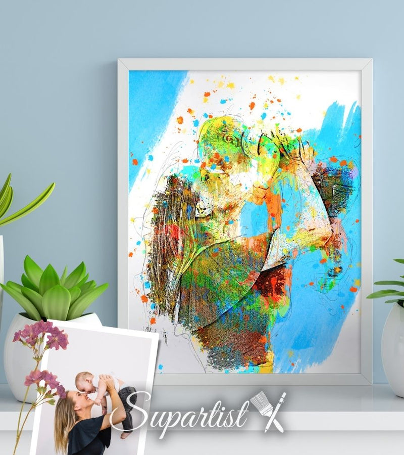 Personalised Gift for Mom as an Artistic Custom Poster