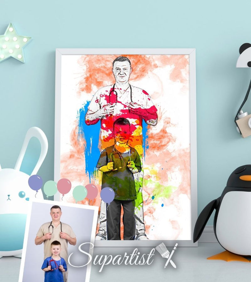 Personalised Gift for Father as an Artistic Custom Poster