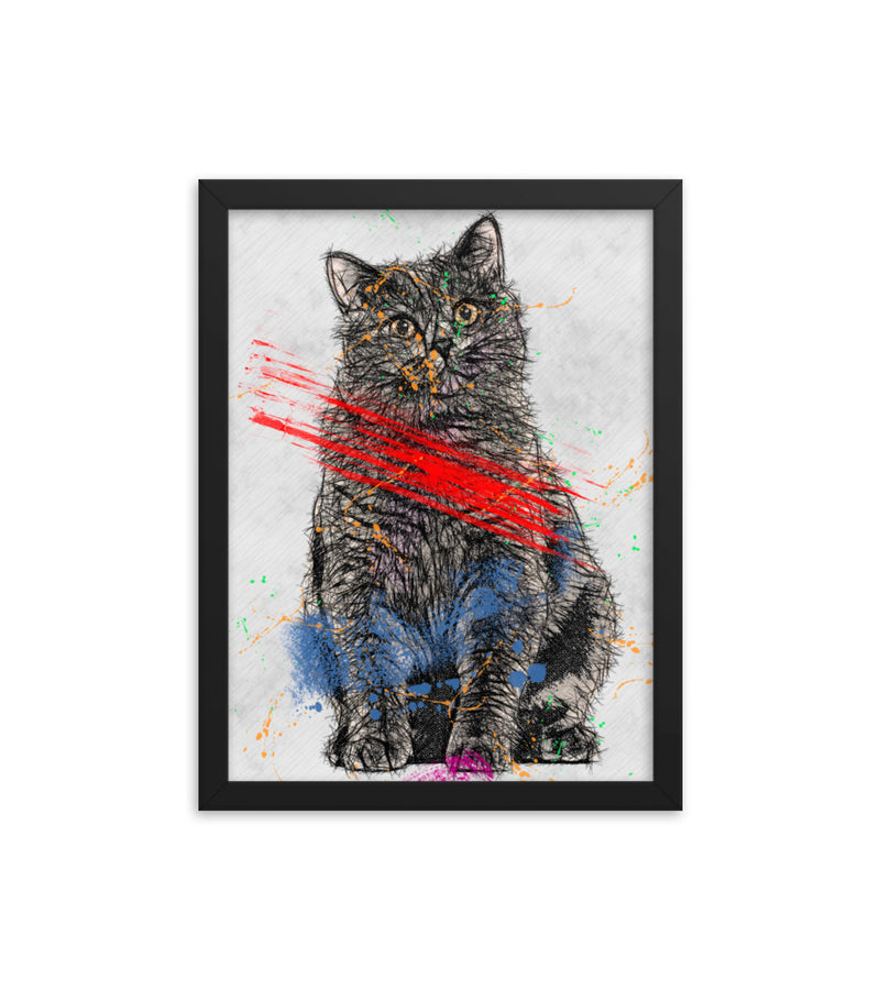 Personalised Gift for Cat Lovers as an Artistic Custom Poster