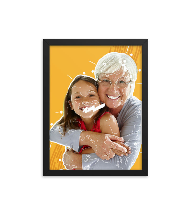 Personalised Gift for Grandparent as an Artistic Custom Poster