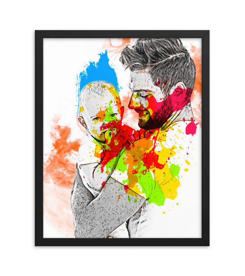 Personalised Gift for Father as an Artistic Custom Poster