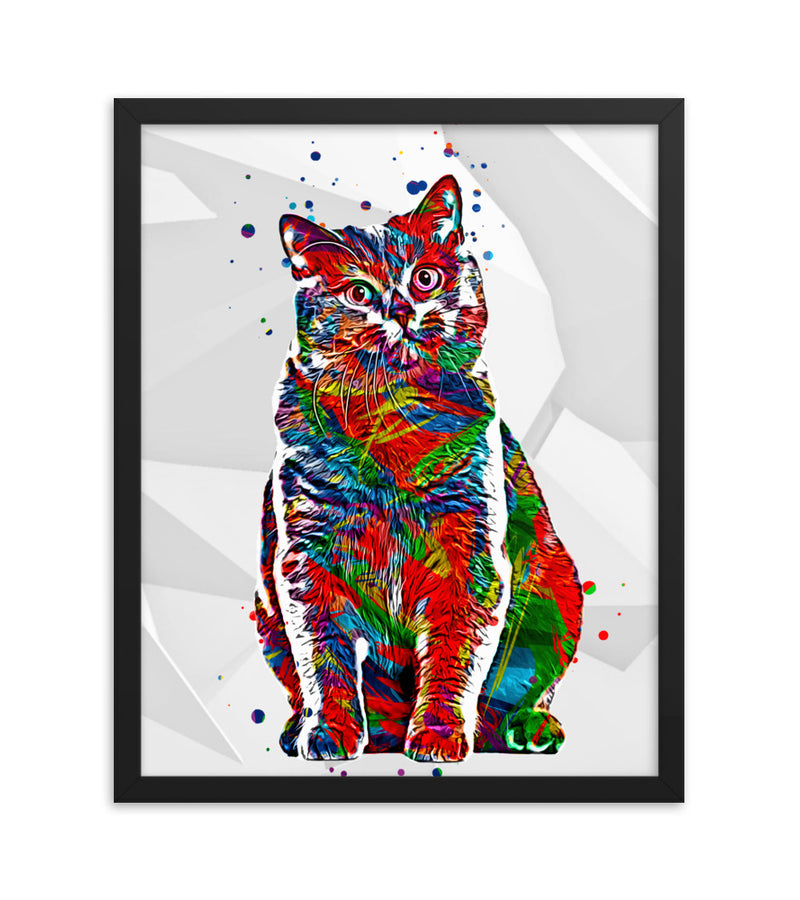 Personalised Gift for Cats as an Artistic Custom Poster