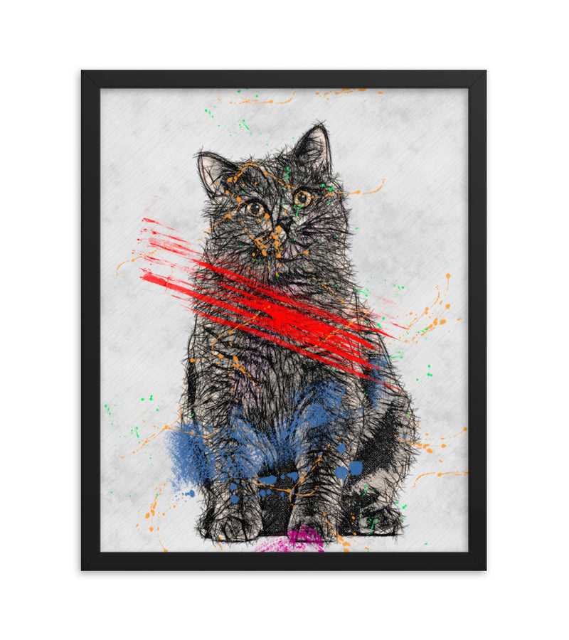 Personalised Gift for Cat Lovers as an Artistic Custom Poster