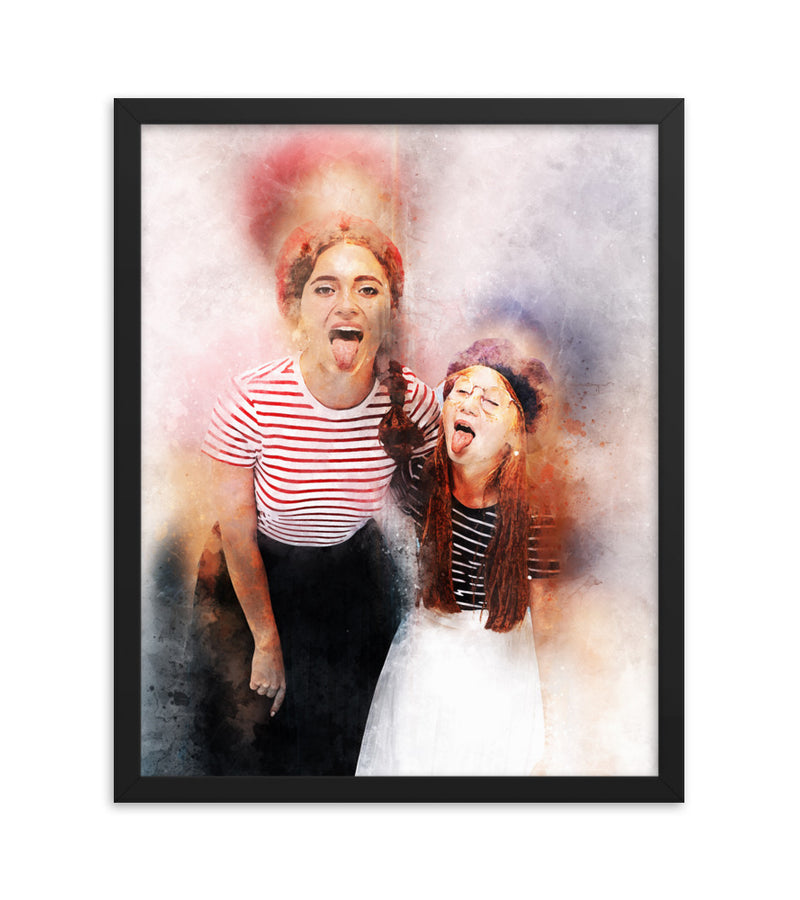 Personalised Gift for Sister as an Artistic Custom Poster