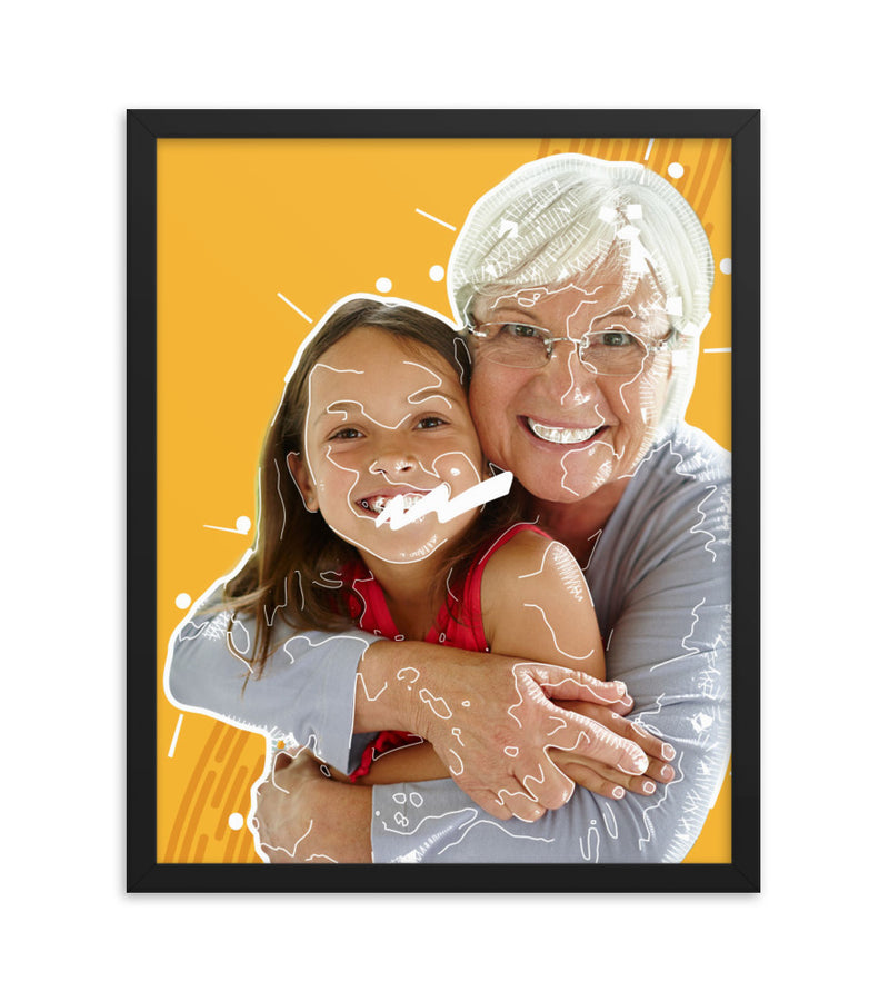 Personalised Gift for Grandparent as an Artistic Custom Poster