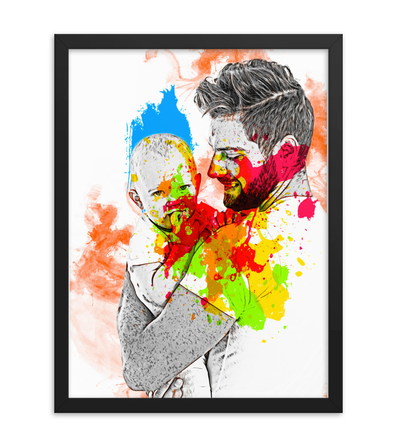 Personalised Gift for Father as an Artistic Custom Poster