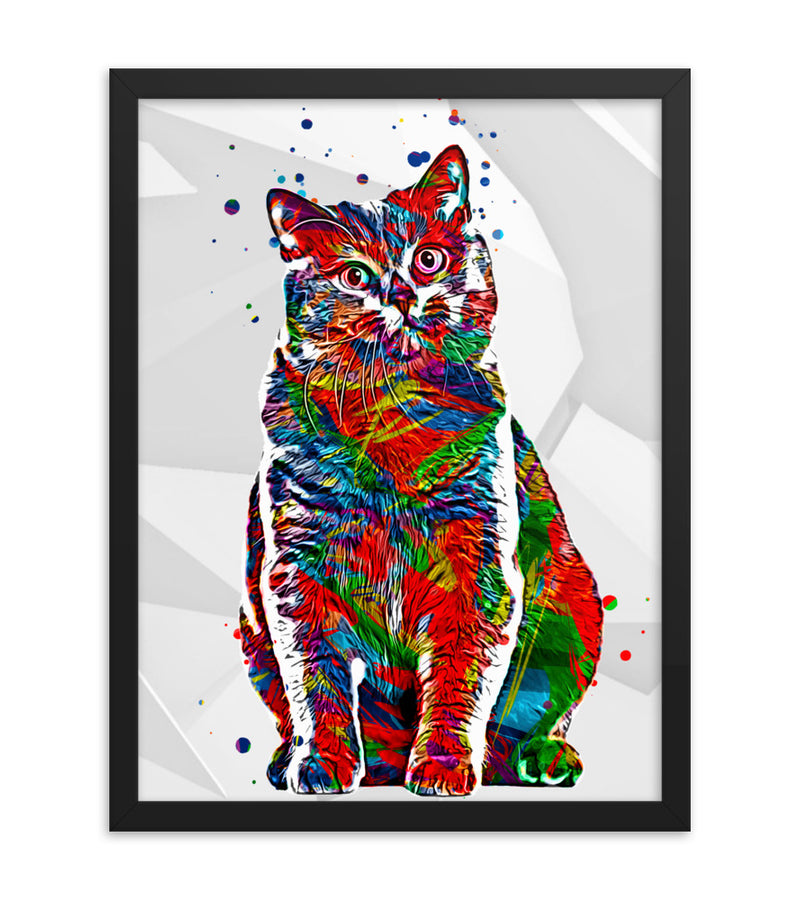 Personalised Gift for Cats as an Artistic Custom Poster