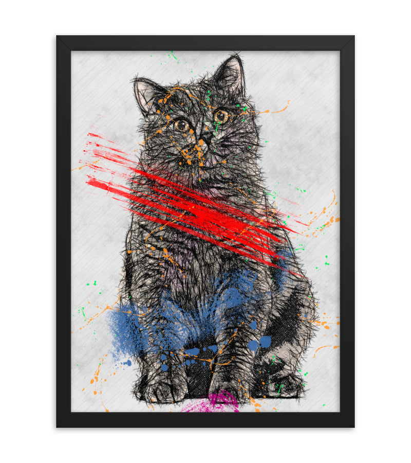 Personalised Gift for Cat Lovers as an Artistic Custom Poster