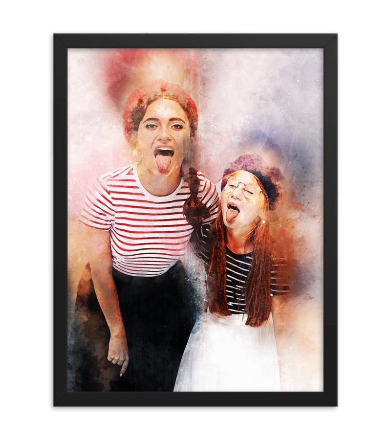 Personalised Gift for Sister as an Artistic Custom Poster