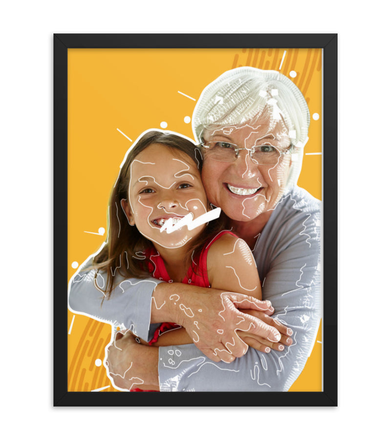 Personalised Gift for Grandparent as an Artistic Custom Poster