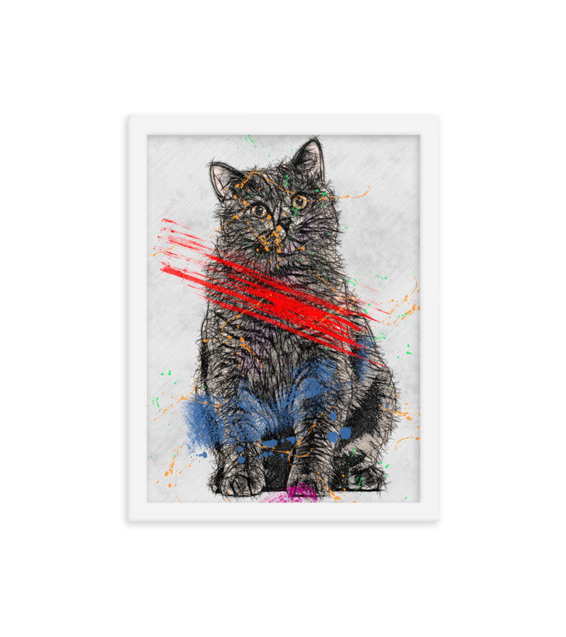 Personalised Gift for Cat Lovers as an Artistic Custom Poster