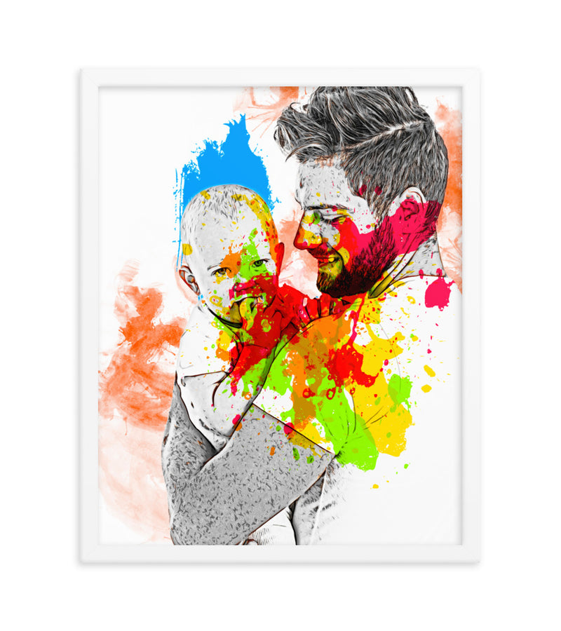 Personalised Gift for Father as an Artistic Custom Poster