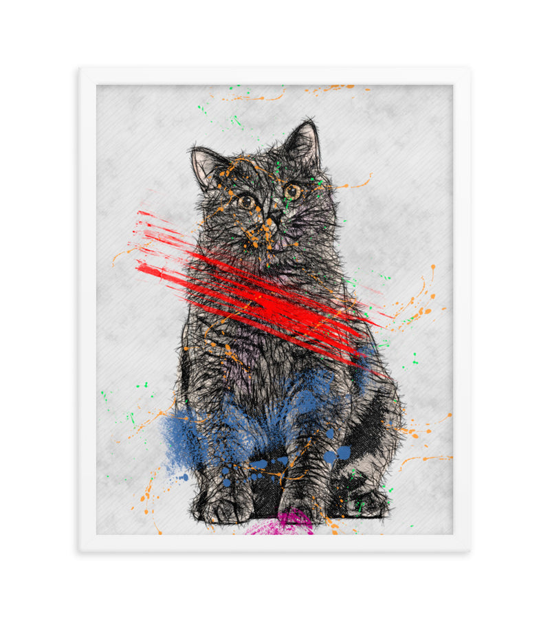 Personalised Gift for Cat Lovers as an Artistic Custom Poster