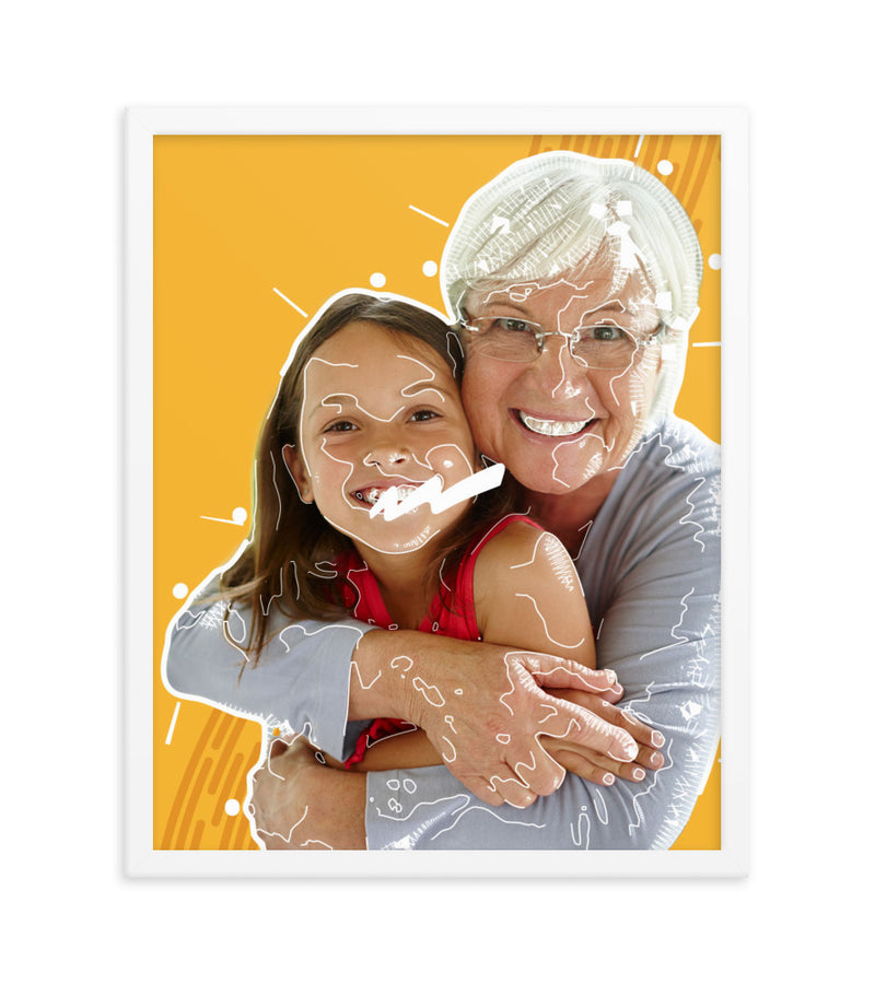 Personalised Gift for Grandparent as an Artistic Custom Poster