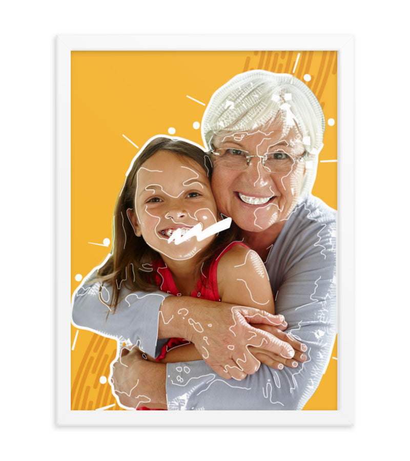 Personalised Gift for Grandparent as an Artistic Custom Poster